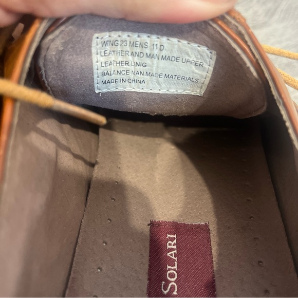 Paulo Solari Brown Wingtip Mens Dress Shoes Size: 11 D - Picture 6 of 8